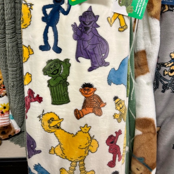 Colorful Sesame Street Character Blanket - Picture 1 of 1